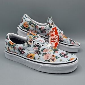 New Vans Era Garden Floral Flowers and True White Cute Sneakers Women's Size 5.5